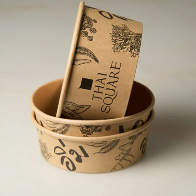 Factory Direct 2024 Best-selling Paper Salad Soup Bowl With Lid 8oz 16oz 32oz Kraft Paper Bowl photo-5