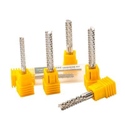 Solid Carbide 3.175/4/6mm Corn Teeth End Milling Machine CNC Circuit Board Carbon Fiber Cutting Tool With OEM Support photo-3
