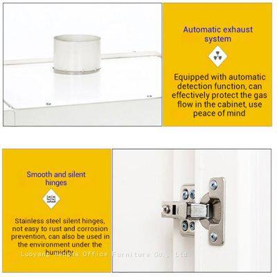 Gas Cylinder Security Enclosure for Vocational School, Safety Storage Cabinet With Flip-down Loading Ramp & Secure Lock for Industrial Training photo-3