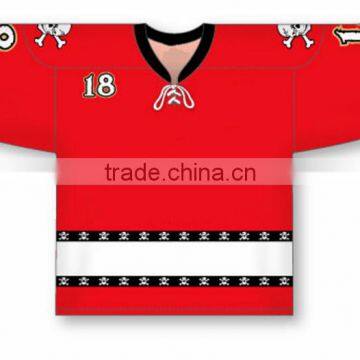 Oversized red hockey jerseys