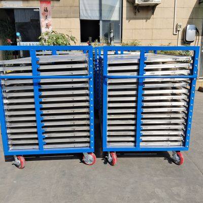 Galvanized Steel Multi-layer Logistics Turnover Cart for Warehouse Operations
