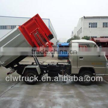 2-3m3 mini garbage truck, foton garbage container lift trucks