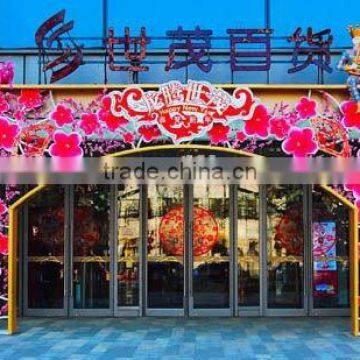 PVC flowers christmas arch lights Decorations front door