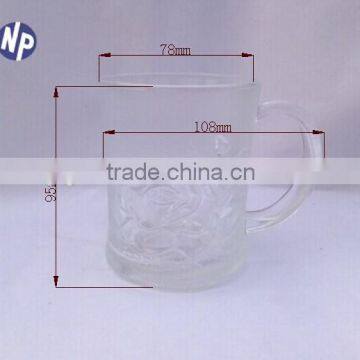 10oz Frosted Glass Beer Mug With Handle photo-2