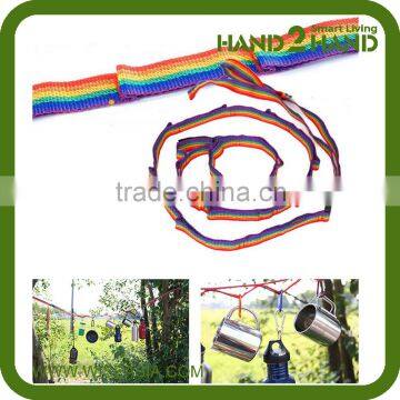 Outdoor fabric travel windproof antislip rope/ Hanging Clothesline