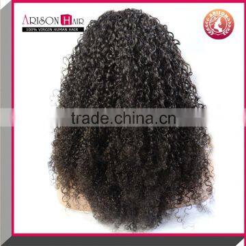 Wholesale Brazilian 100% Human Hair Curly Lace Front Wig for Black Women