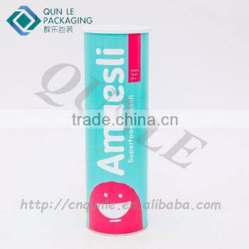 Customized Hermetic Mixed Breakfast Cereal Cylinder Paper Packing Tubes