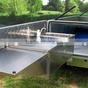 stainless steel camper trailer kitchen