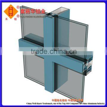 Customized 6063-T5 Aluminum Curtain Wall Profile for Modern Office Building Decoration