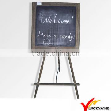 vintage rustic wooden blackboard and easel