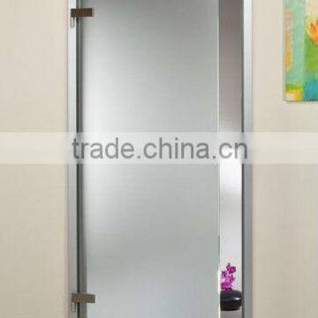 Pivoting Glass Entry Door with Lock and Privacy Trim/Hinged door