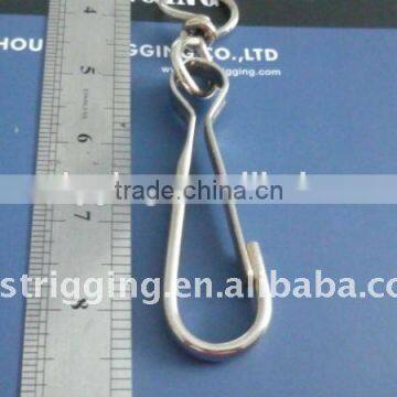 Steel Znic Plated Smplex Hook Spring With Chain Swivel Ring 4293W 25MM-120MM In Rigging Manufacturer photo-3