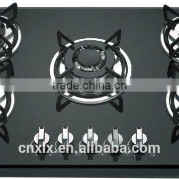 Glass Gas Hob Five Burner Professional Gas Cooker Stove Factory