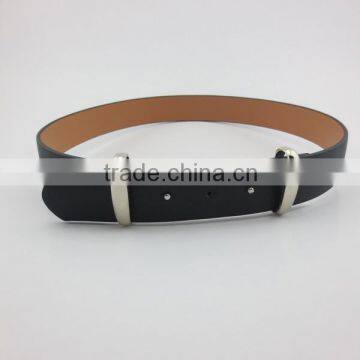 Fashion Silver Loop PU Leather Belt For Promotional gifts