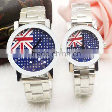 Fashion stainless steel lovers pair watches couple watches