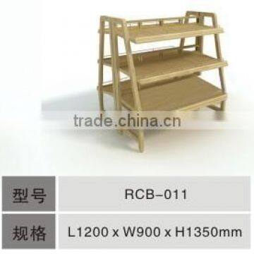 Supermarket Wooden Display Stand Glass Bakery Display Cabinet photo-3