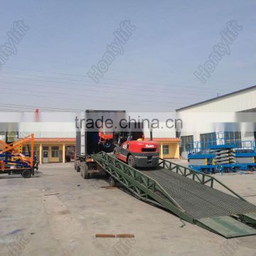 Special customized container used hydraulic loading ramp yard ramps