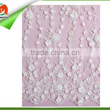 embroidery lace fabric with beads