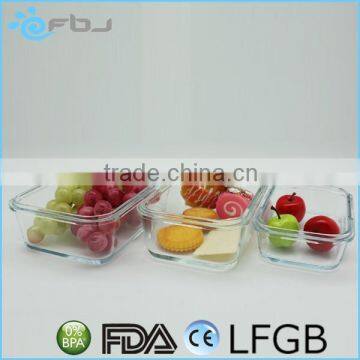 Hot Sale Clear Airtight Microwave Pyrex Glass Lunch Box photo-2