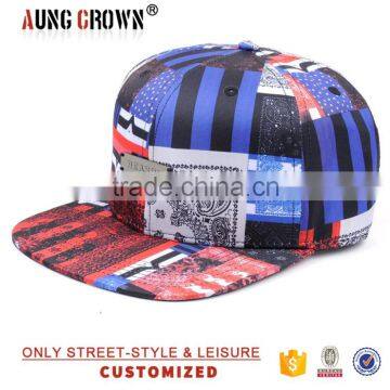America snapback cap with metal plate