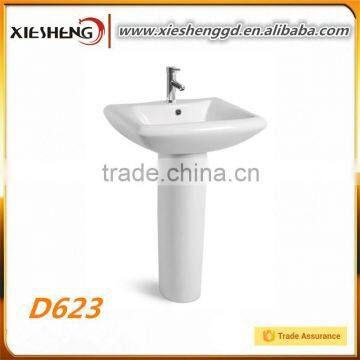 Hot Sale Bathroom Ceramic Washing Bowl Cheap Floor Standing Pedestal Washing Basins