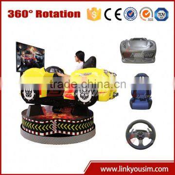 Thrilling Action Ride machine play games car racing 360 degree racing simulator