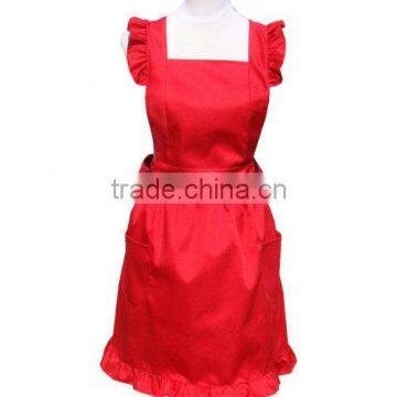 Beautiful Handmade full apron dress for kitchen cooking red fashion Accessories