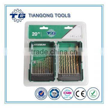 15pcs HSS Ti-coated Drill Set