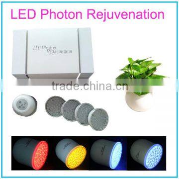 Purple Blue Red Yellow LED Photon Therapy Beauty Machine with Vibration