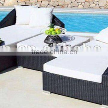 Garden rattan furniture double beach chair