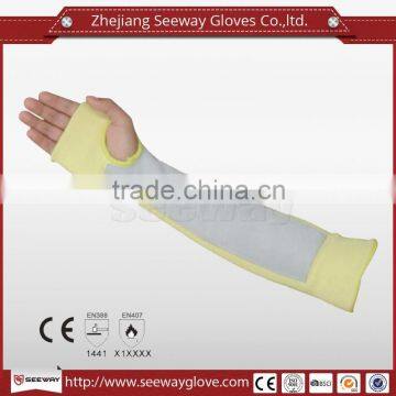 Seeway Aramid Cut Shield Sleeve Cut & Slash Resistant, cow leather patches