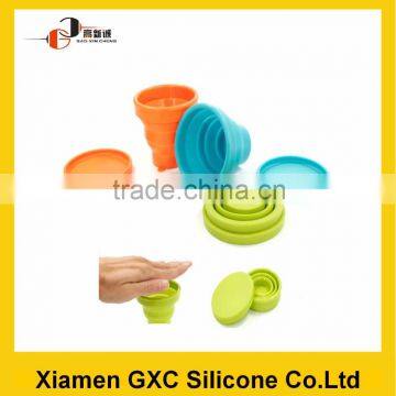 Heat resistance folding silicone folding table with cup holder