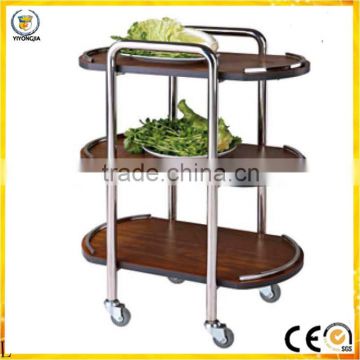 three layer hotel air restaurant and public place Hot pot delivery vehicle hand pushed hot pot car Detachable trolley