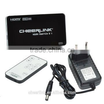 5x1 Hdmi Switch 501 Hdmi V1.4 With Ultra hd 2160p and 3d / Remote Control -black