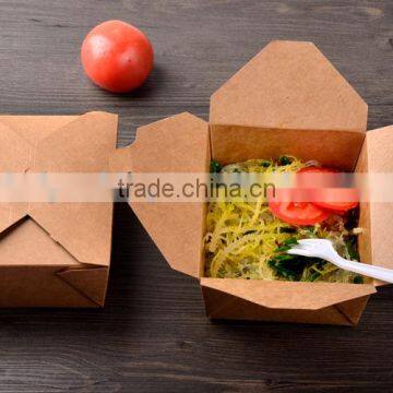 Recyclable Green Fresh Kraft Paper Food Box,fast Food Packaging Box