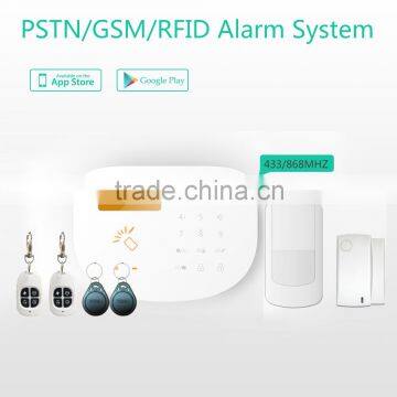 Touchpad home burglar alarm GSM, wireless GSM alarm home security system, APP control home GSM alarm