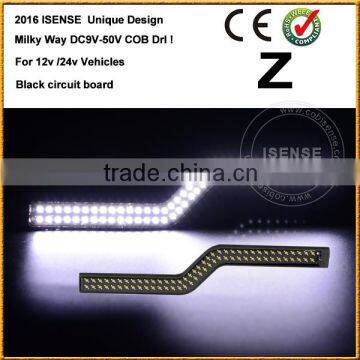 Highest Quality Universal but Special FACTORY 24V 12V Auto Parts CAR SUPER BRIGHTNESS UNIVERSAL COB DRL DAYTIME RUNNING LIGHT