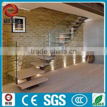 Canada Indoor Straight Steel Wood Prefabricated Stairs