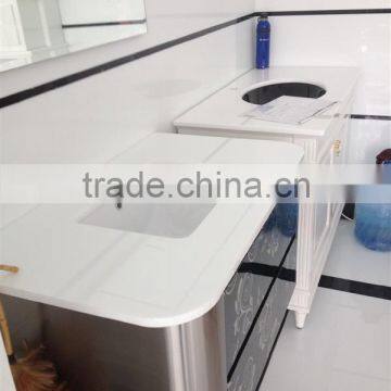 Pure white artificial marble vanity tops