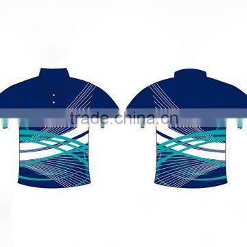 Custom polyester good sale blue sublimation polo shirt