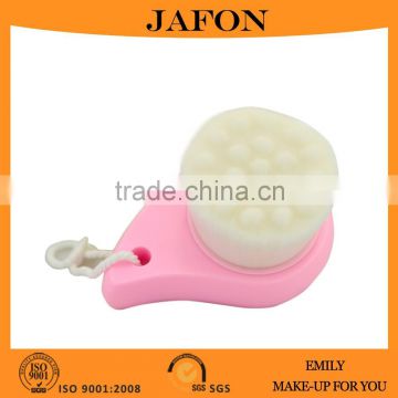 New Design Washing Facial Cleansing Brush With Lump And Pit Pink