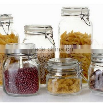 Hot selling different sized strorage jar with HEART SHAPE