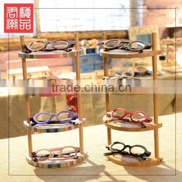 tranditional handcraft display for eyeglasses store high quality display shelf