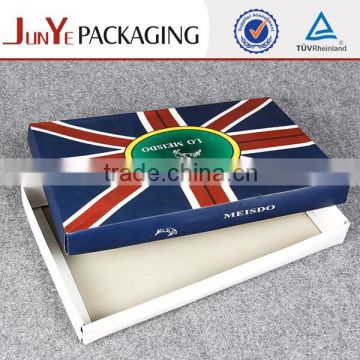 Union Jack printed fashion designed shawl flat pack custom clothes packaging boxes