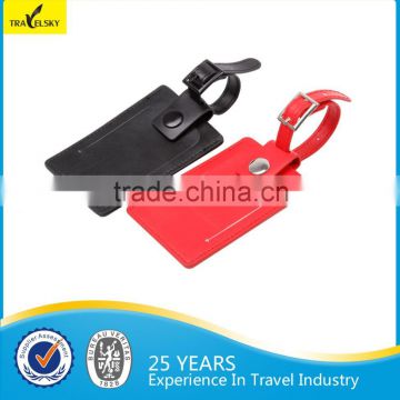 Travel Embossed PU Leather Blank Bag Tag