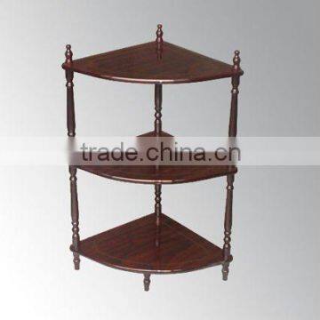 wooden corner shelf