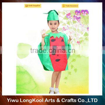 High quality children stage performance watermelon costume party playtime fruit costume for kids