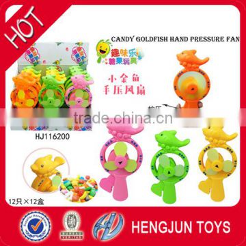 Chinese best price toys with candy dolphin fan 12pcs