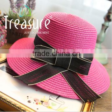 Wholesale hot selling summer beach big brim fashion straw hat environmental hat