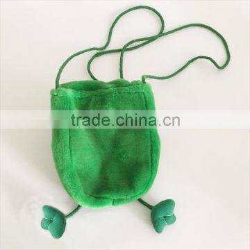 Top Quality Cute Frog Mobile Phone Bag, Plush Green Frog Mobile Phone Bag photo-2